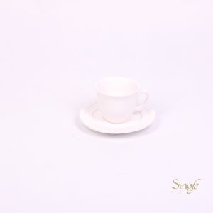 CJ 6 XICARAS CAFE PORCELANA C/PIRES FANCY BRANCO 90ML